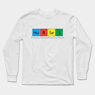 Horse Primary Elements! Long Sleeve T-Shirt